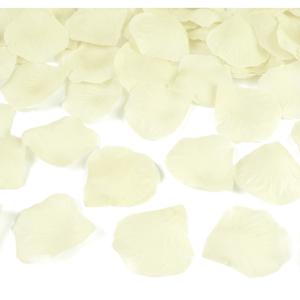 Rozenblaadjes snippers - creme wit - 500x stuks - Bruiloft decoratie - Feestartikelen