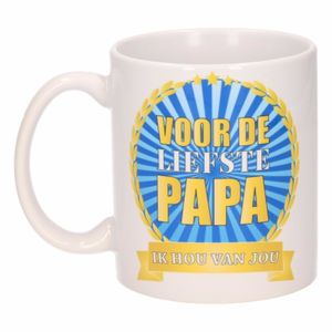 Voor de liefste papa koffiemok / beker 300 ml   -