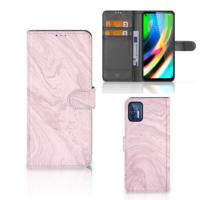 Motorola Moto G9 Plus | Bookcase | Marble Pink - Origineel Cadeau Vriendin Motorola Moto G9 Plus | Bookcase | Marble Pink - Origineel Cadeau Vriendin