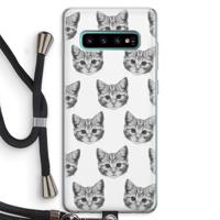 Kitten: Samsung Galaxy S10 Plus Transparant Hoesje met koord - thumbnail