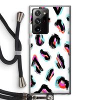 Cheetah color: Samsung Galaxy Note 20 Ultra / Note 20 Ultra 5G Transparant Hoesje met koord