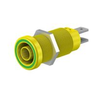 Stäubli XEB-1R Veiligheids-labconnector, female Bus, inbouw verticaal Stift-Ø: 4 mm Groen, Geel 1 stuk(s)