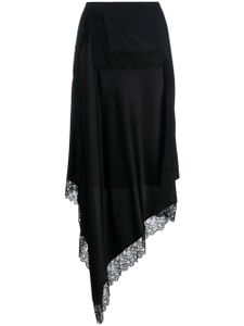 MM6 Maison Margiela jupe mi-longue à ornements en dentelle - Noir