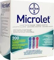 Bayer Microlet lancet gekleurd P6571 Bayer Microlet lancet gekleurd P6571