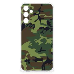 Samsung Galaxy A15 Doorzichtige Silicone Hoesje Army Dark