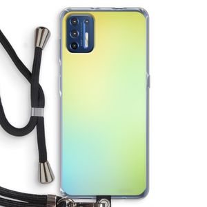 Minty mist pastel: Motorola Moto G9 Plus Transparant Hoesje met koord