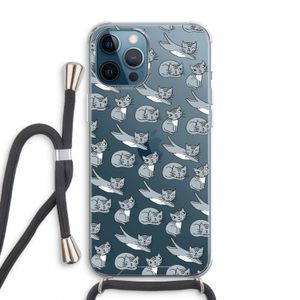 Poezen: iPhone 12 Pro Max Transparant Hoesje met koord