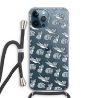 Poezen: iPhone 12 Pro Max Transparant Hoesje met koord