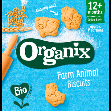 Organix Boerderijdieren koekjes babysnack 1+jr bij Jumbo