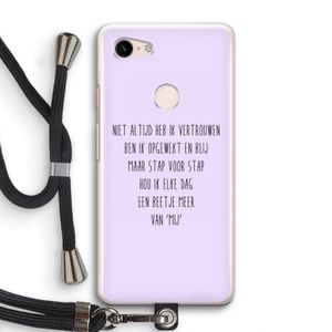 Zelfvertrouwen: Pixel 3 Transparant Hoesje met koord