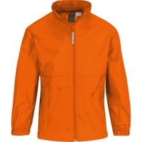B&C Regenjas - kinderen - oranje - sirocco windjas - nylon