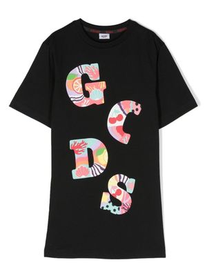 Gcds Kids robe à logo imprimé - Noir