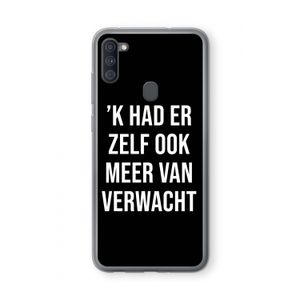 Meer verwacht - Zwart: Samsung Galaxy A11 Transparant Hoesje
