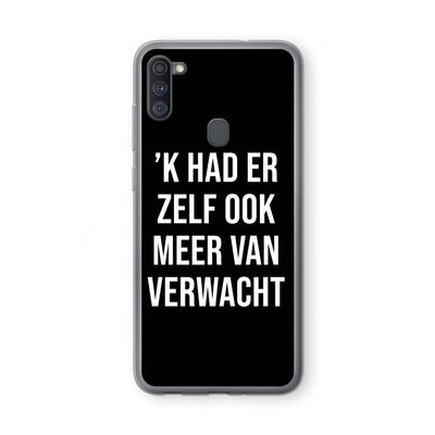 Meer verwacht - Zwart: Samsung Galaxy A11 Transparant Hoesje