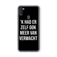Meer verwacht - Zwart: Samsung Galaxy A11 Transparant Hoesje