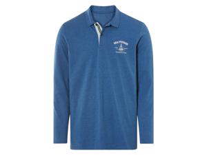 LIVERGY Heren poloshirt (Blauw, S)