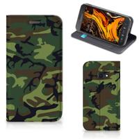 Samsung Galaxy Xcover 4s | Hoesje met Magneet | Army Dark
