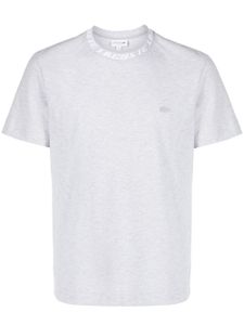 Lacoste t-shirt en piqué à logo en jacquard - Gris