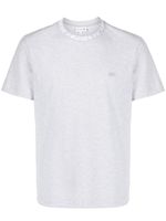 Lacoste t-shirt en piqué à logo en jacquard - Gris