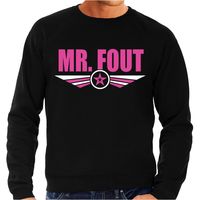 Mr fout tekst sweater zwart voor heren - thumbnail