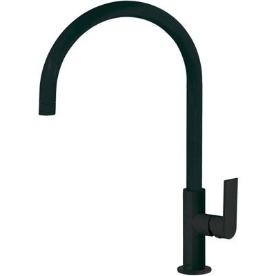 Wastafelkraan Tres Loft | Opbouw | Draaibare uitloop | Mengkraan | Hoog model | 1-hendel | Rond | Zwart mat