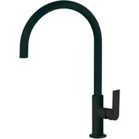 Wastafelkraan Tres Loft | Opbouw | Draaibare uitloop | Mengkraan | Hoog model | 1-hendel | Rond | Zwart mat