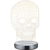 LED Tafellamp - Trion Skelly - 7W - Aanpasbare Kleur - Rond - Glans Chroom - Aluminium - thumbnail