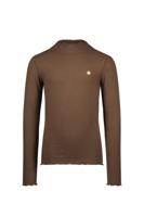 Like Flo winter t-shirt meisjes - bruin - Eef - rib - col