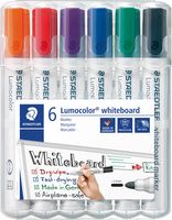 Staedtler Lumocolor whiteboardmarker etui van 6 stuks in geassorteerde kleuren - thumbnail