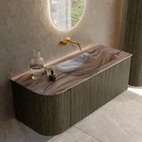 Badmeubel Mondiaz Kurve-Dlux | 115 cm | Meubelkleur Shadow | Wastafelkleur Sombra | Solid surface | Wasbak rechter zijde spoelbak | Zonder kraangat(en) Badmeubel Mondiaz Kurve-Dlux | 115 cm | Meubelkleur Shadow | Wastafelkleur Sombra | Solid surface | Wasbak rechter zijde spoelbak | Zonder kraangat(en)