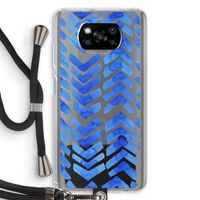 Blauwe pijlen: Xiaomi Poco X3 NFC Transparant Hoesje met koord