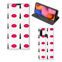 Samsung Galaxy A20s Hoesje met Magneet Lipstick Kiss - thumbnail