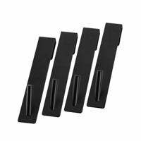 Tendance Douchehaken - 4x stuks - zwart - metaal - douchecabine haak - 18 cm