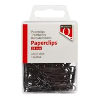 Paperclip quantore 28mm zwart 100 stuks