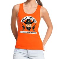 Oranje Koningsdag Willy the Kid tanktop dames - thumbnail