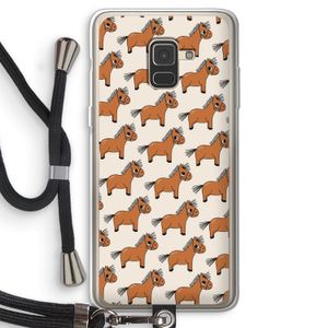 Pony: Samsung Galaxy A8 (2018) Transparant Hoesje met koord