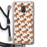 Pony: Samsung Galaxy A8 (2018) Transparant Hoesje met koord
