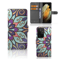 Samsung Galaxy S21 Ultra Hoesje Purple Flower