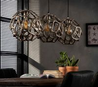 Hanglamp Dolly 120 cm breed in antiek nikkel