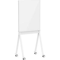 SpeaKa Professional Glazen magneetbord SP-SMW-001 (b x h) 760 mm x 959 mm Wit Incl. magneten Vierarmige voet met 4 wieltjes