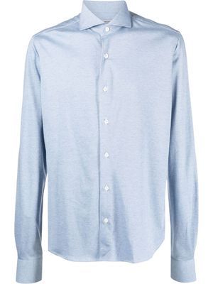 Orian chemise à boutonnière sur le devant - Bleu