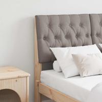 Gestoffeerd hoofdbord Taupe 120 cm Massief grenenhout