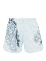 JW Anderson short de bain rayé à imprimé graphique - Bleu - thumbnail