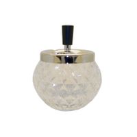 Glazen bol draaiasbak/drukasbak transparant 12 x 14 cm Glazen bol draaiasbak/drukasbak transparant 12 x 14 cm
