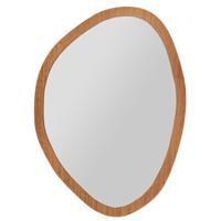 Wandspiegel Flow - donker hout - organische vorm - 36 x 50 cm - wanddecoratie spiegels