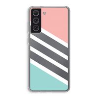 Strepen pastel: Samsung Galaxy S21 FE Transparant Hoesje