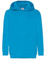 Fruit Of The Loom F421NK Kids´ Classic Hooded Sweat - Azure Blue - 128