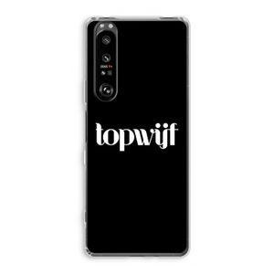 Topwijf Zwart: Sony Xperia 1 III Transparant Hoesje