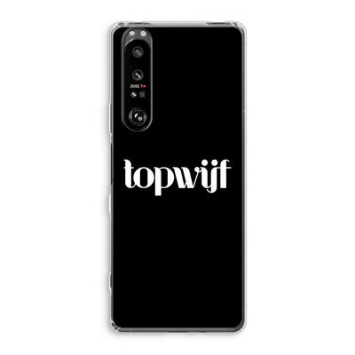 Topwijf Zwart: Sony Xperia 1 III Transparant Hoesje