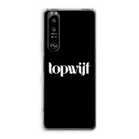 Topwijf Zwart: Sony Xperia 1 III Transparant Hoesje